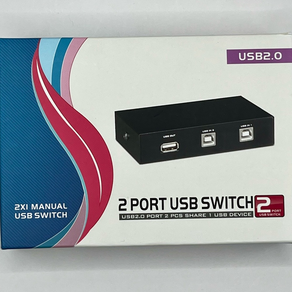USB2.0 2 Port USB Switch - Black
